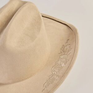 Tan Embroidered Men's Hat